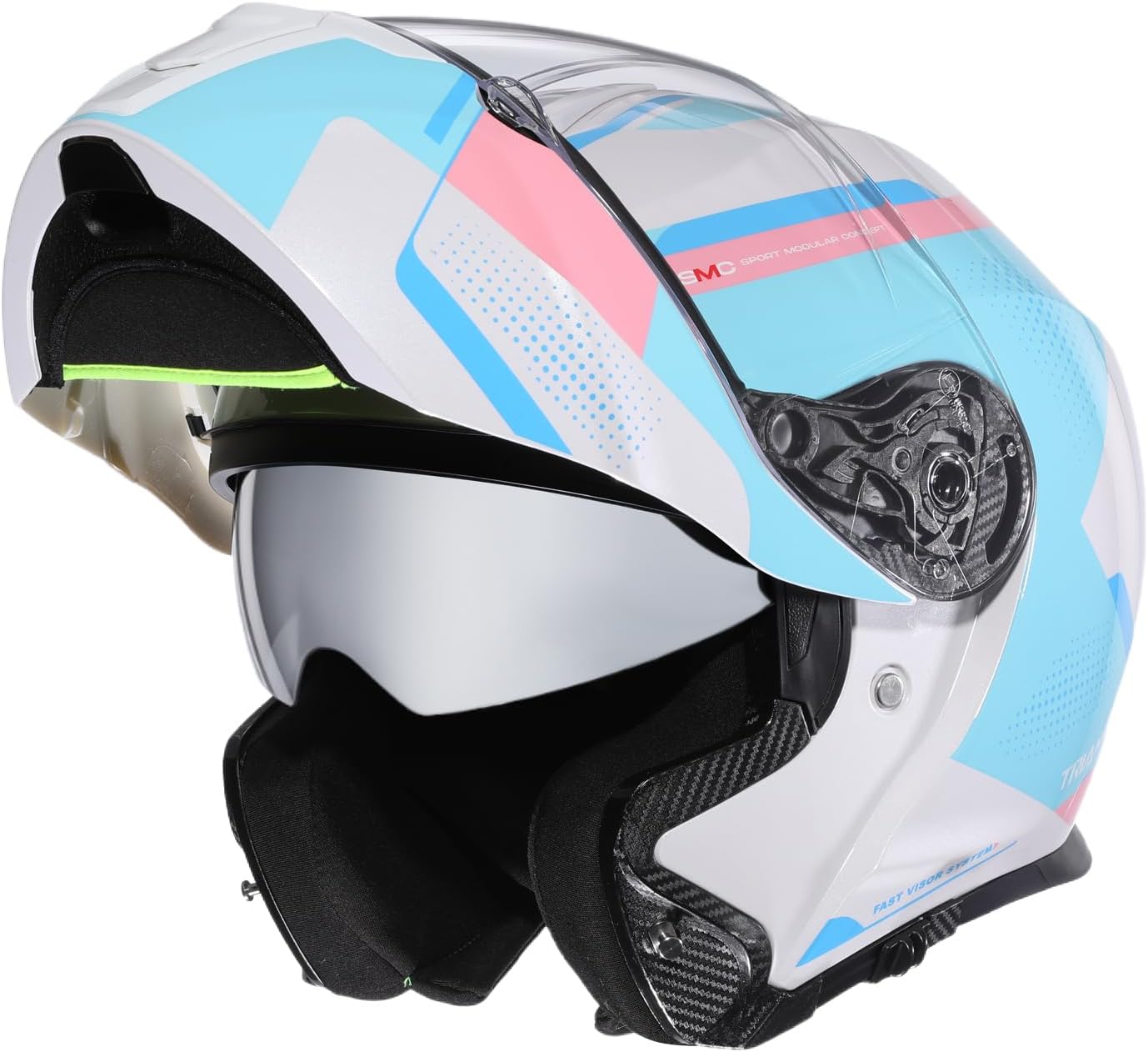 TRIANGLE Flip up Motorcycle Modular Helmet Dual Visor Full Face